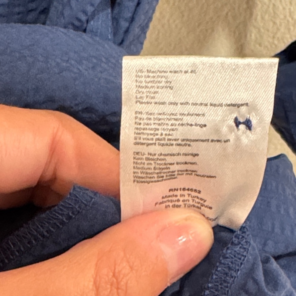 Harshman Long Sleeve Navy Shirt Dress, M - Picture 7 of 8